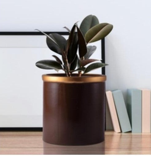 Gloria golden-truffle tone ceramic pot
