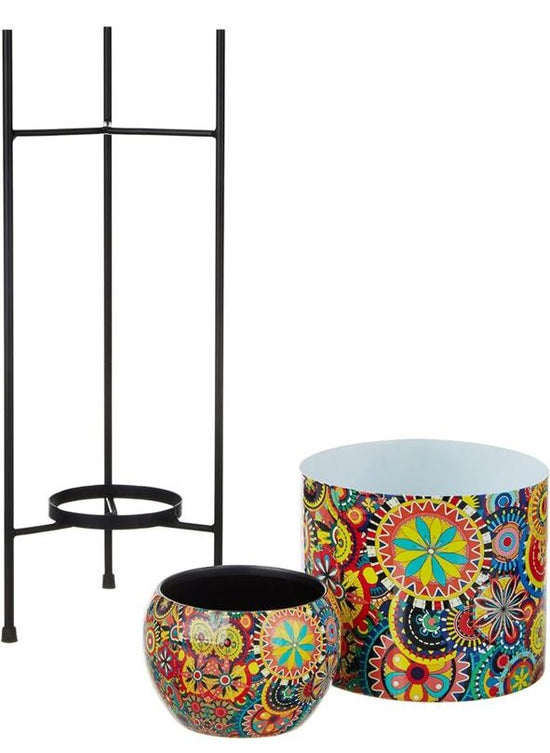 Double decker metal plant stand
