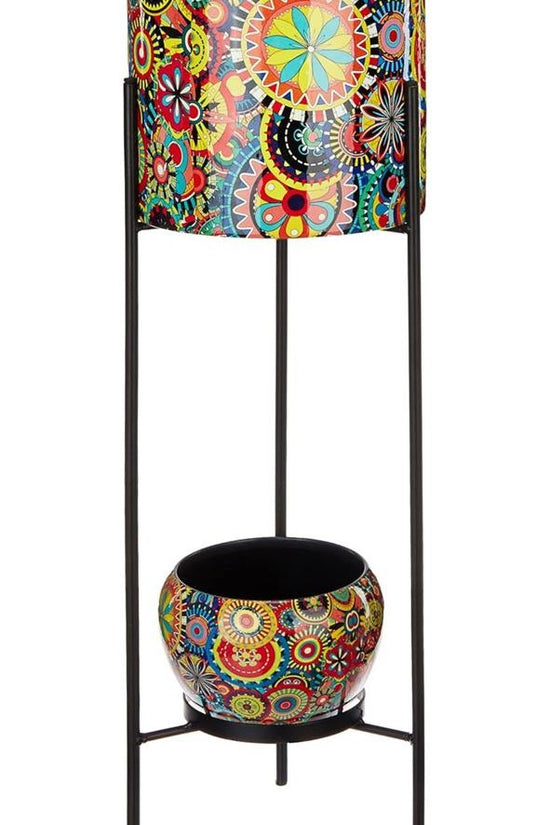 Double decker metal plant stand
