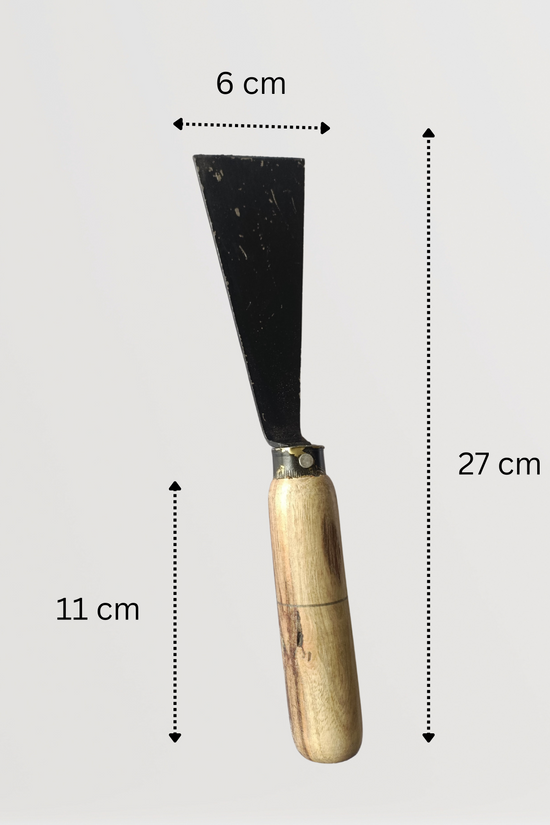 Wooden handle Khurpi for traditional garden use