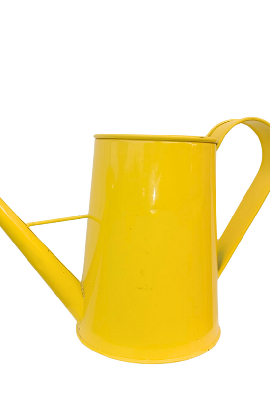 Yellow garden watering can
