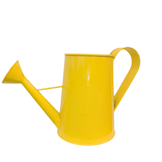 Yellow garden watering can
