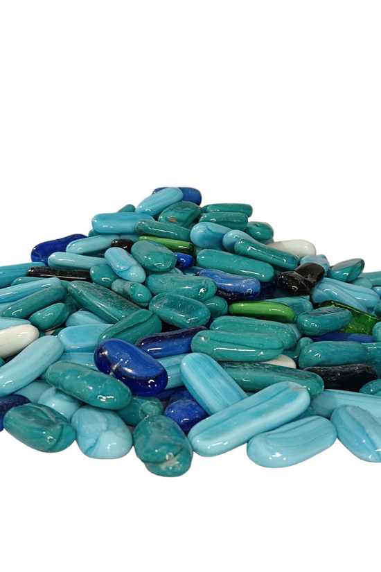 Elongated garden stones for decor
