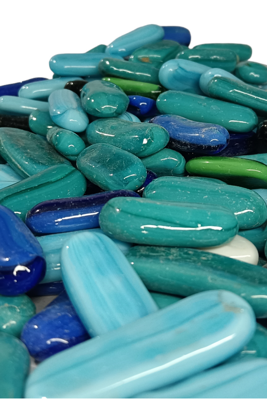 Elongated garden stones for decor
