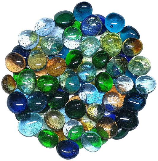 Decorative Glass Pebble Stones: Aquarium, Plant Pots, Garden, Home, Table & Outdoor Decoration