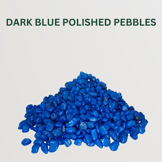 Polished Pebble Combo Dark Blue Polished Pebbles- Gardengram 