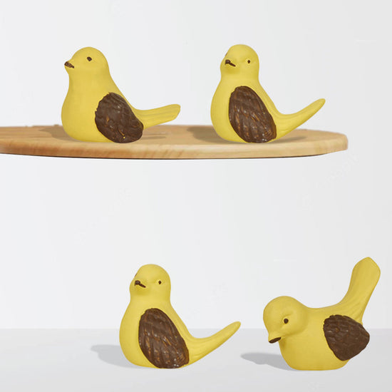 Set of 4 sparrow garden miniatures
