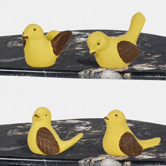 Set of 4 sparrow garden miniatures
