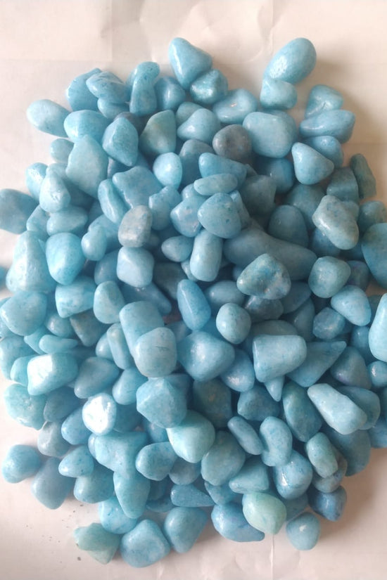 Sky blue polished stones
