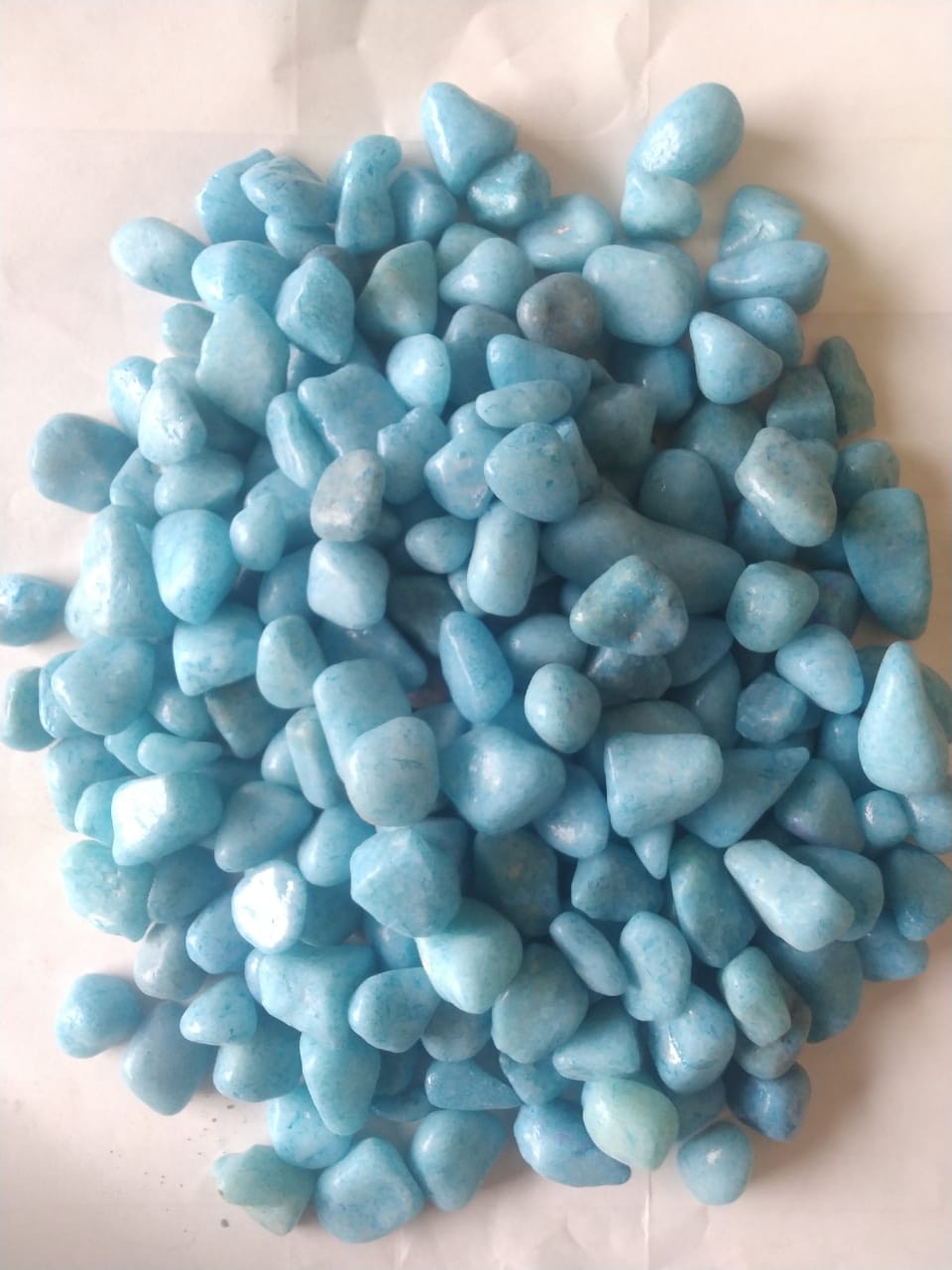 Sky Blue Polished Pebbles - Gardengram