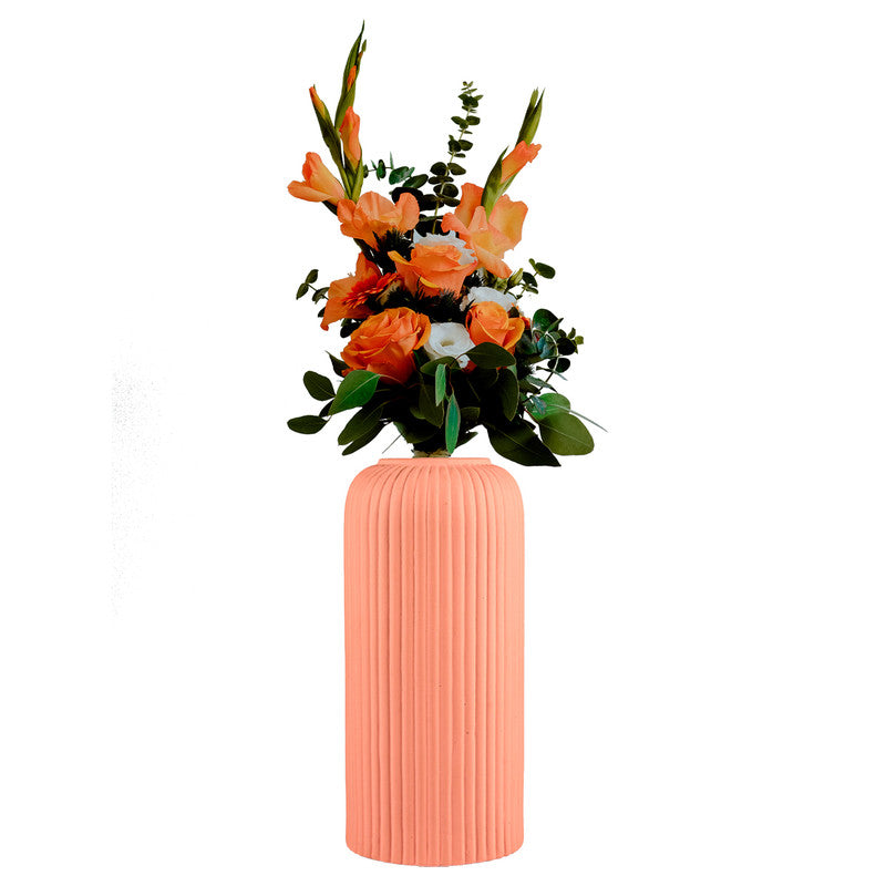 Ceramic pink planters - minimalist design
