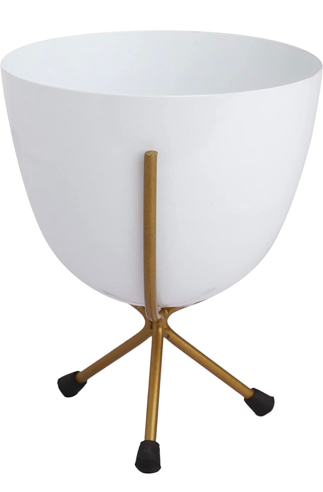 White pot with stand | Indoor plant pot with stand | Egg shaped pot with stan