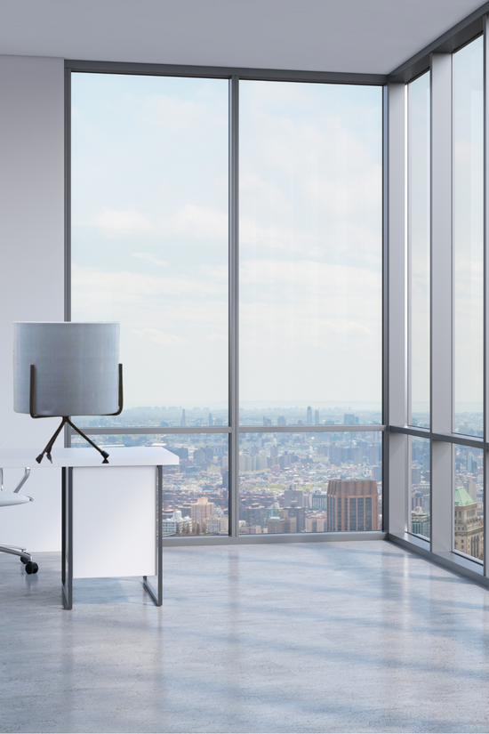 White metallic planter with stand
