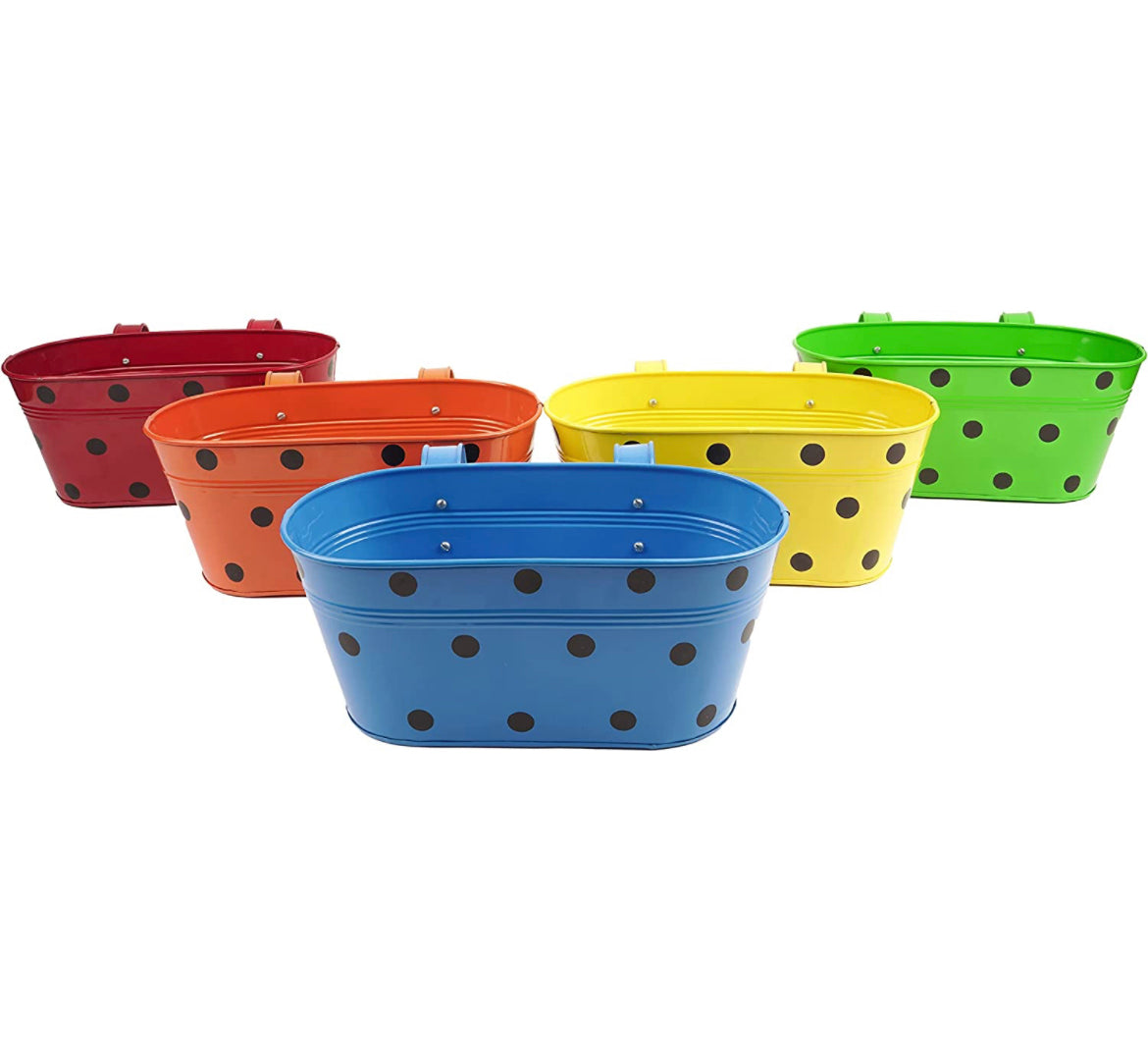 Balcony railing planter set
