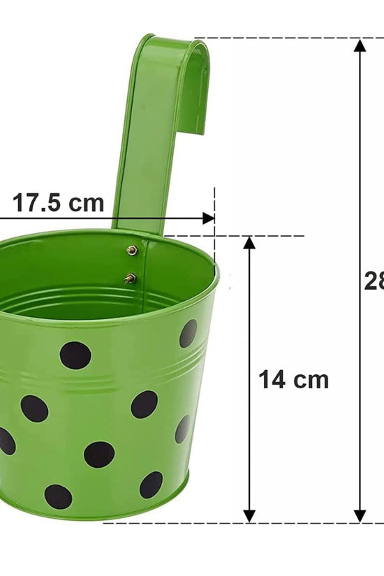 Gardengram Metallic Railing Planters | Hanging Pots | Designer Hanging Planters
