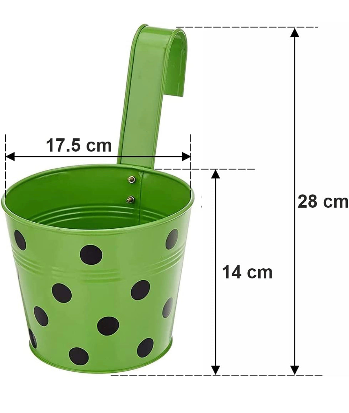 Gardengram Metallic Railing Planters | Hanging Pots | Designer Hanging Planters
