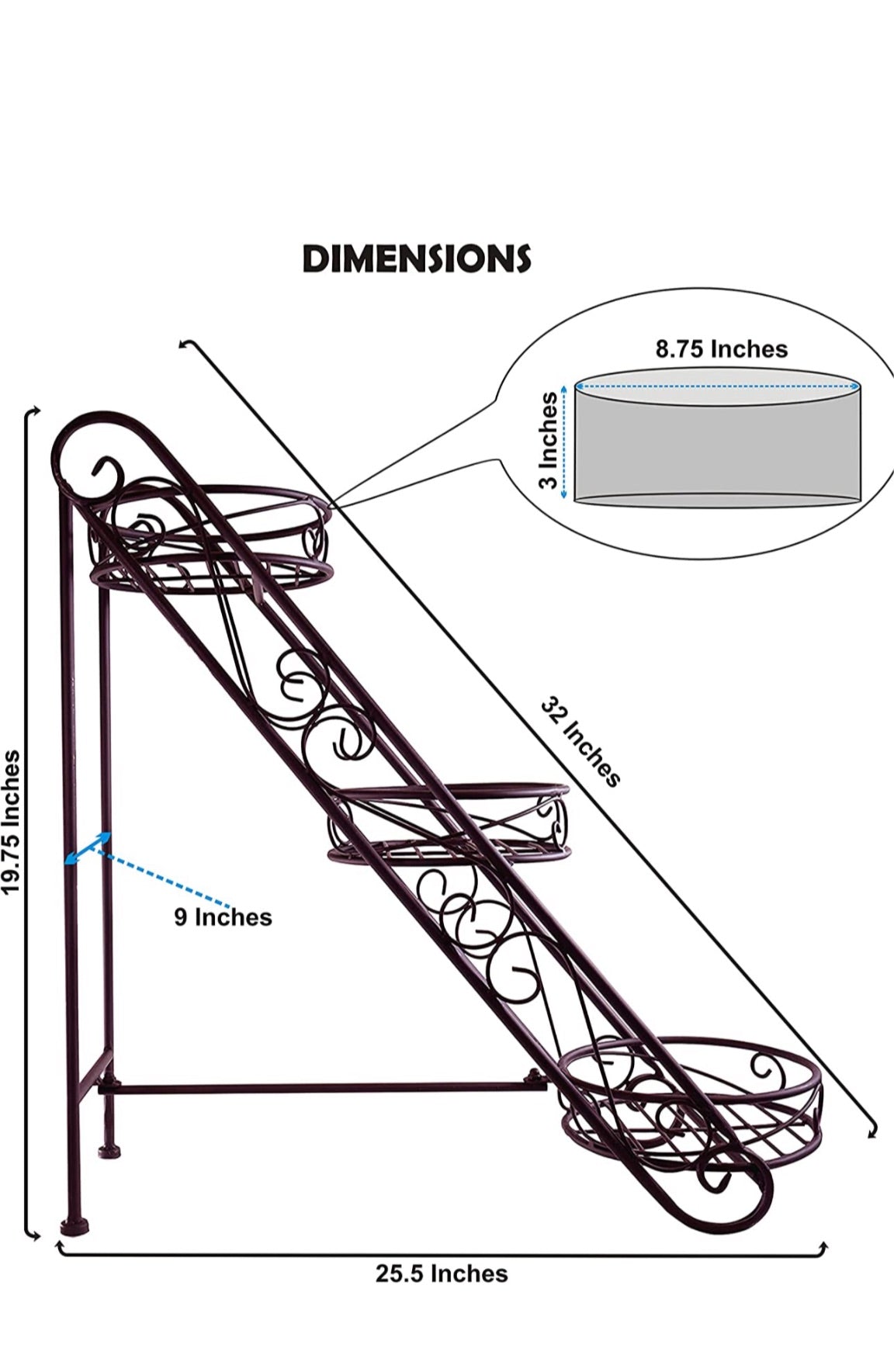 Indoor vertical plant holder

